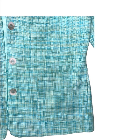 NWOT Appleseed’s - Women’s Petite Size 10P Blue & Green Blazer Jacket Coat - Picture 8 of 14